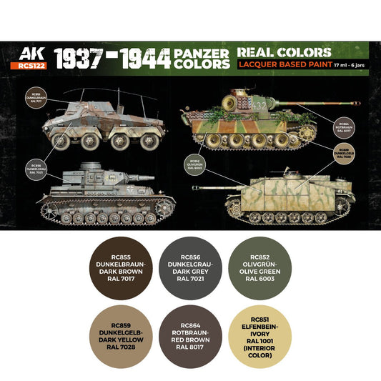 AK Interactive Real Colors - 1937-1944 Panzer Set (RCS122)
