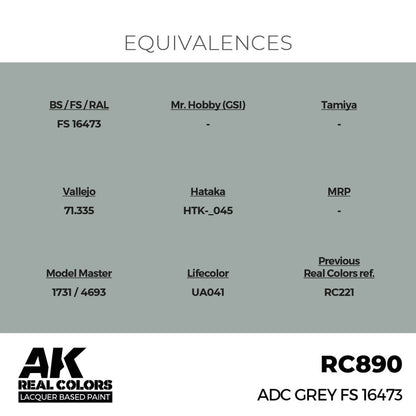 AK Interactive Real Colors - ADC Grey FS 16473 (RC890)