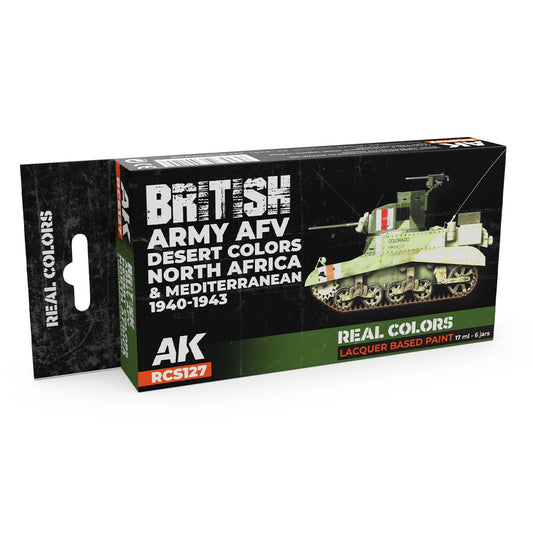 AK Interactive Real Colors - British Army AFV Desert Colors. North Africa and Mediterranean 1940-1943 Set (RCS127)