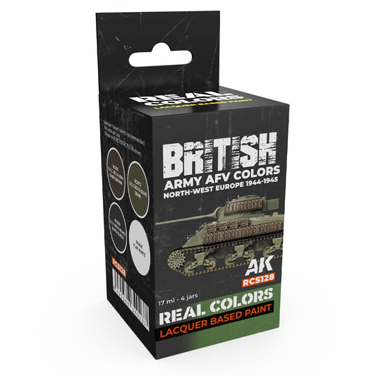 AK Interactive Real Colors - British Army AFV North-West Europe 1944-1945 Set (RCS128)