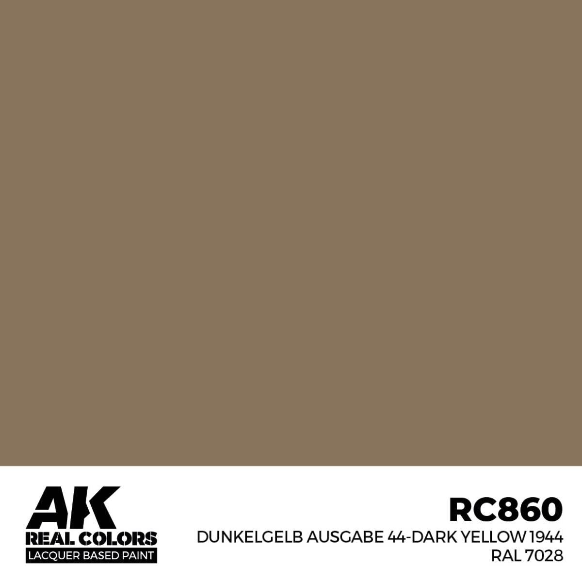 AK Interactive Real Colors - Dunkelgelb Ausgabe 44-Dark Yellow 1944 RAL 7028 (RC860)
