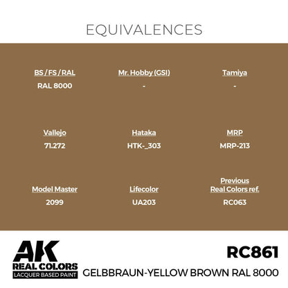 AK Interactive Real Colors - Gelbbraun-Yellow Brown RAL 8000 (RC861)