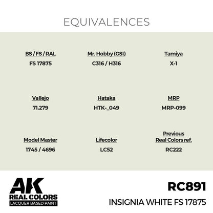 AK Interactive Real Colors - Insignia White FS 17875 (RC891)
