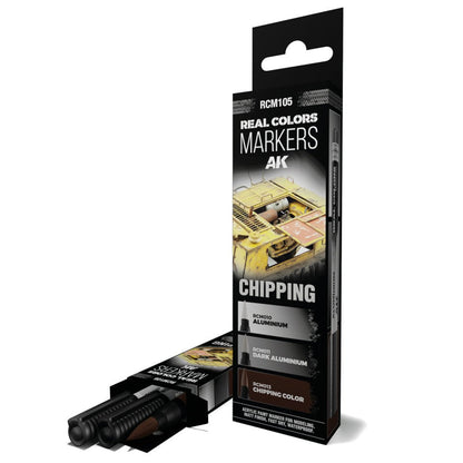 AK Interactive Real Colors Markers - Chipping Set (RCM105)
