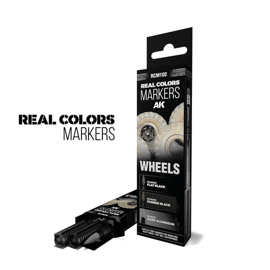 AK Interactive Real Colors Markers - Wheels Set (RCM102)