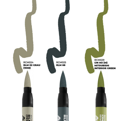 AK Interactive Real Colors Markers - WWII Axis Aircraft Cockpit Colours (RCM110)