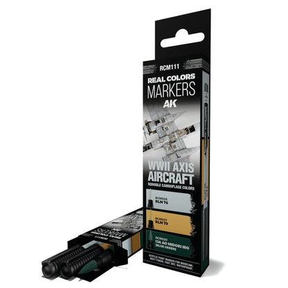 AK Interactive Real Colors Markers - WWII Axis Aircraft Squiggle Camouflage Colours (RCM111)