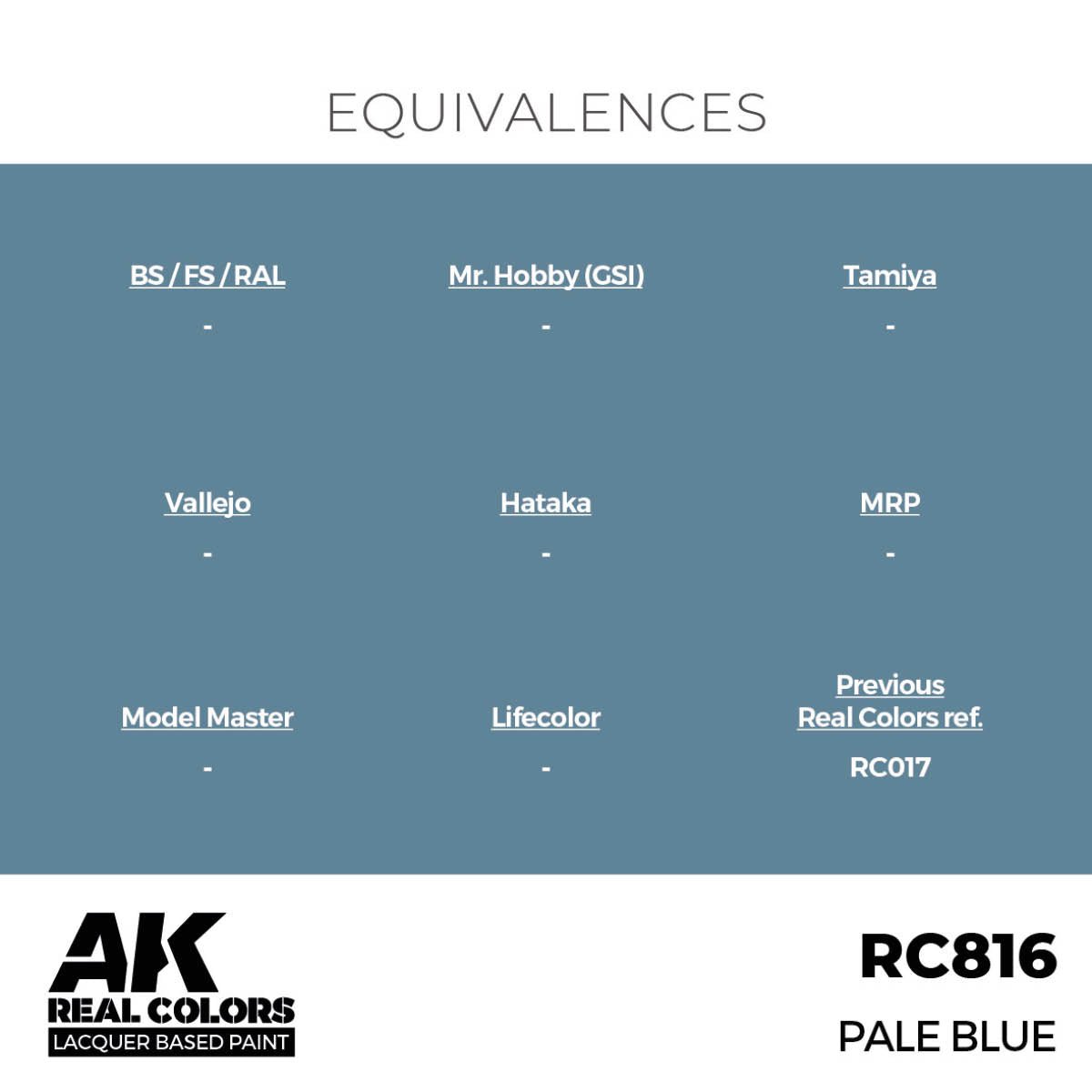 AK Interactive Real Colors - Pale Blue 17ml. (RC816)