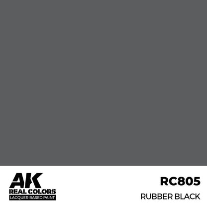 AK Interactive Real Colors - Rubber Black 17ml. (RC805)