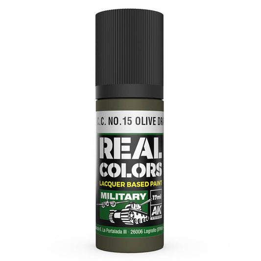 AK Interactive Real Colors - S.C.C. No.15 Olive Drab (RC875)