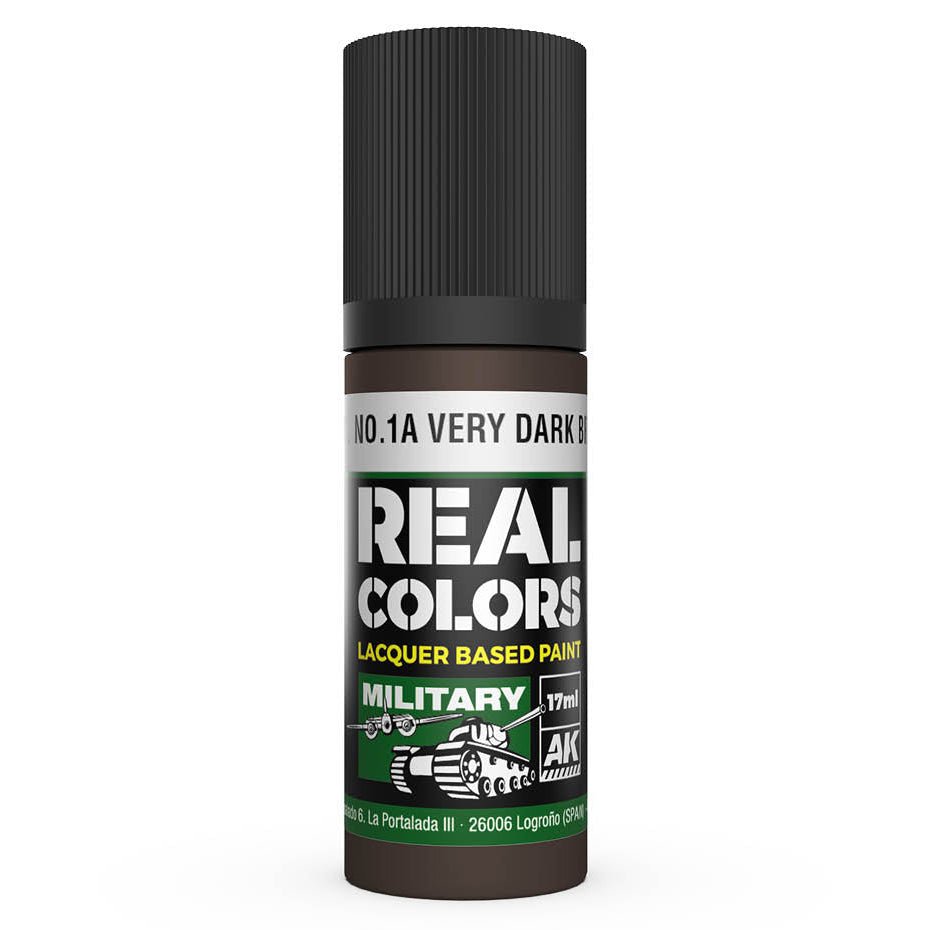 AK Interactive Real Colors - S.C.C. No.1A Very Dark Brown (RC873)