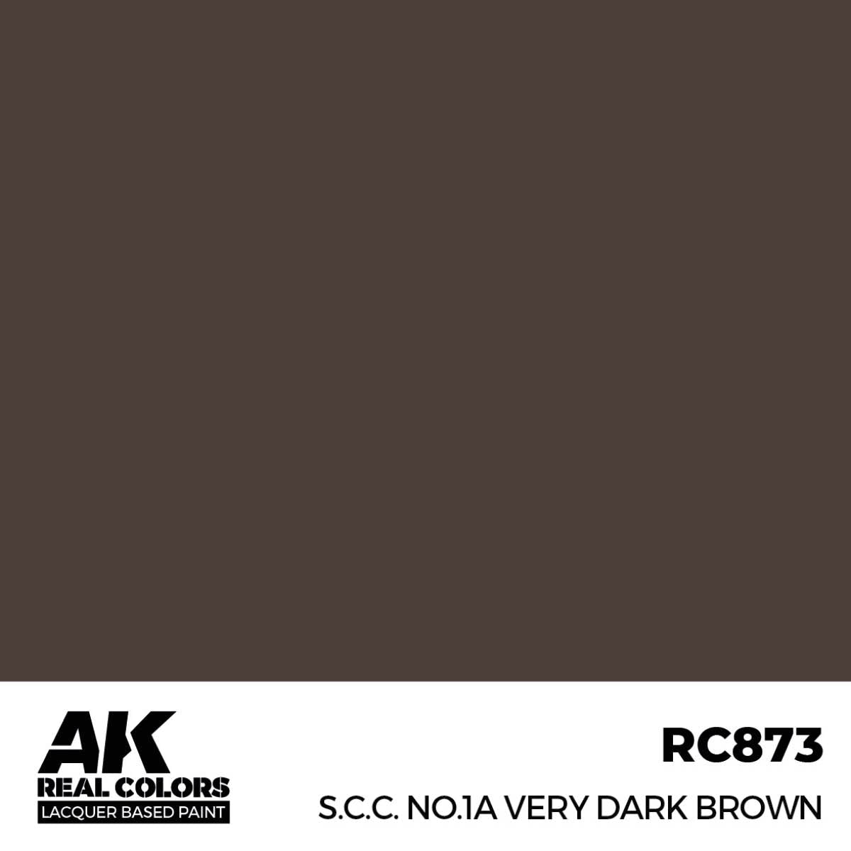 AK Interactive Real Colors - S.C.C. No.1A Very Dark Brown (RC873)