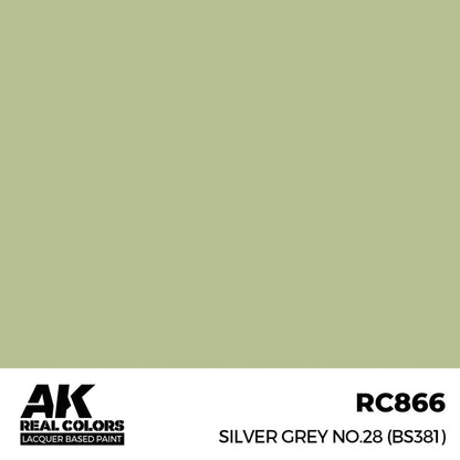 AK Interactive Real Colors - Silver Grey No.28 (BS381) (RC866)