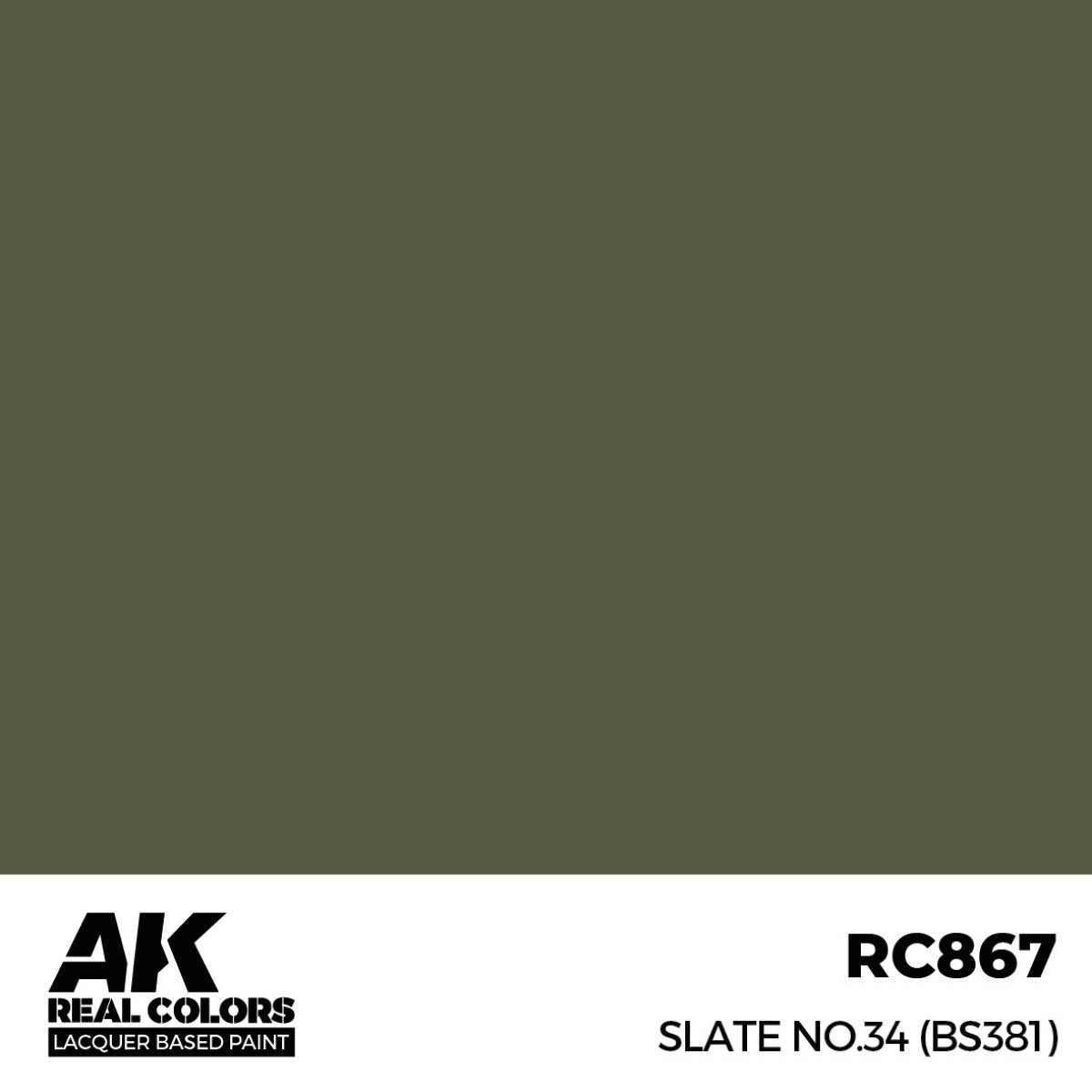 AK Interactive Real Colors - Slate No.34 (BS381) (RC867)