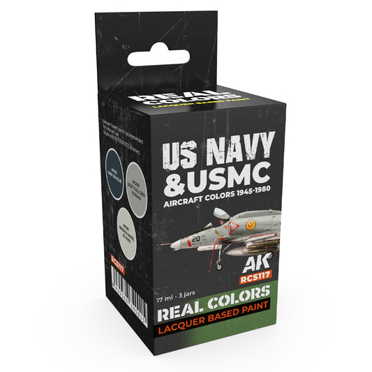 AK Interactive Real Colors - US Navy & USMC Aircraft 1945-1980 Set (RCS117)