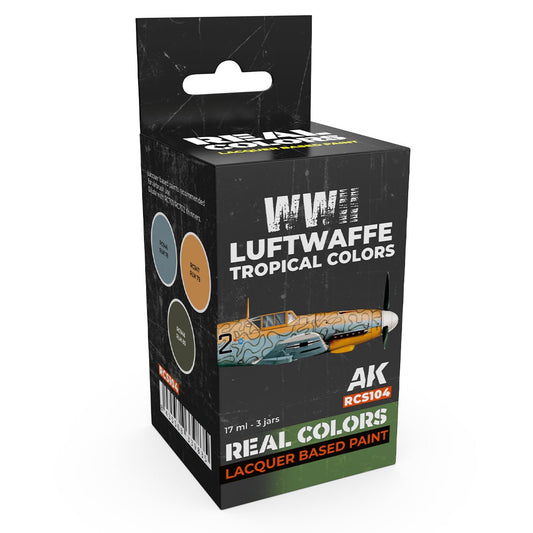 AK Interactive Real Colors - WWII Luftwaffe Tropical Set (RCS104)