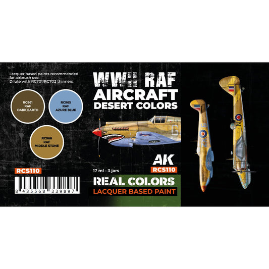 AK Interactive Real Colors - WWII RAF Aircraft Desert Set (RCS110)