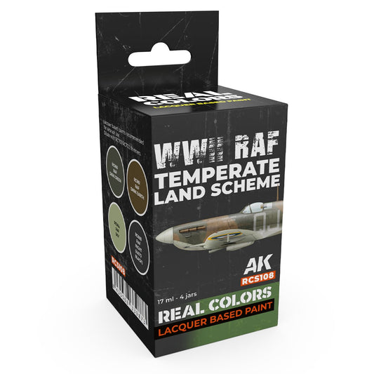 AK Interactive Real Colors - WWII RAF Temperate Land Scheme Set (RCS108)