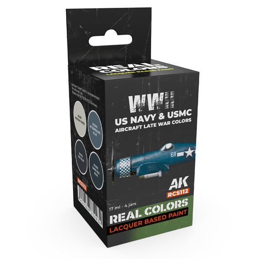 AK Interactive Real Colors - WWII US Navy & USMC Aircraft Late War Set (RCS112)