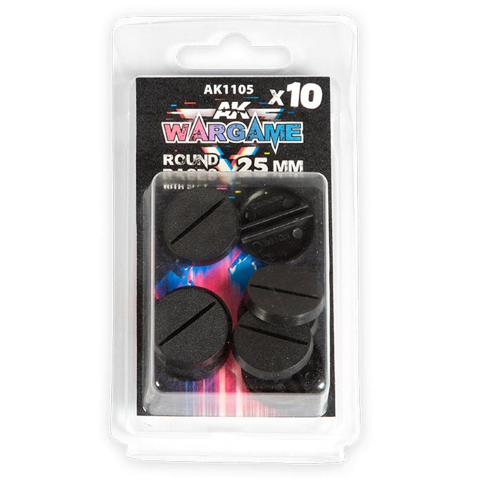 AK Interactive - Round Bases with Lip 25mm X 10 (AK1105)