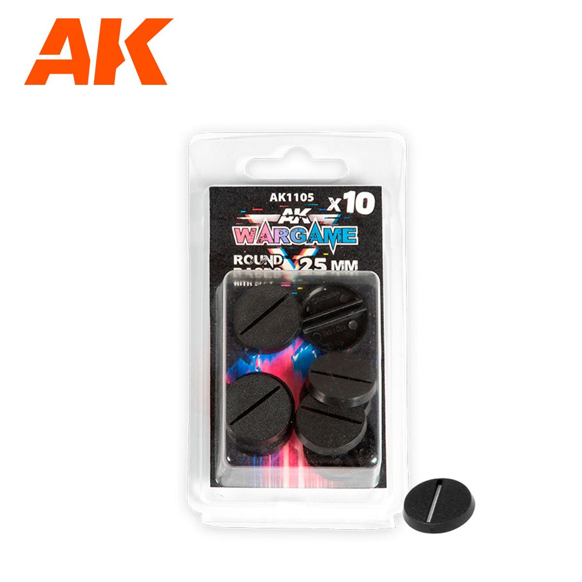 AK Interactive - Round Bases with Lip 25mm X 10 (AK1105)