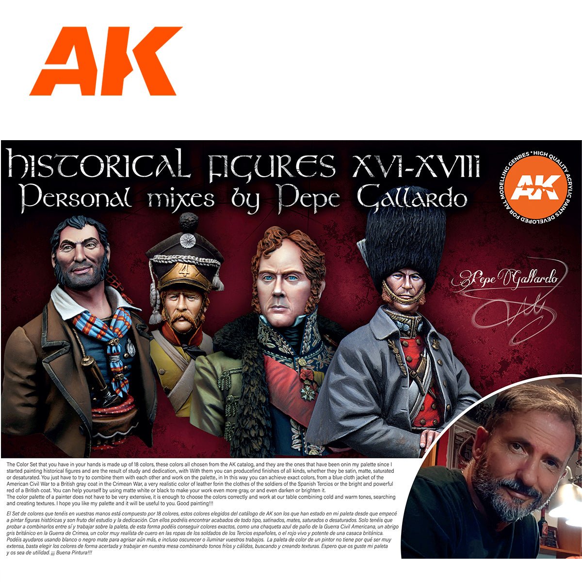 AK Interactive Signature Set - Historical Figures XVI-XVIII by Pepe Gallardo (AK11762)