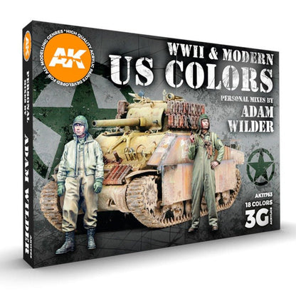 AK Interactive Signature Set - WWII & Modern US Colors by Adam Wilder (AK11763)