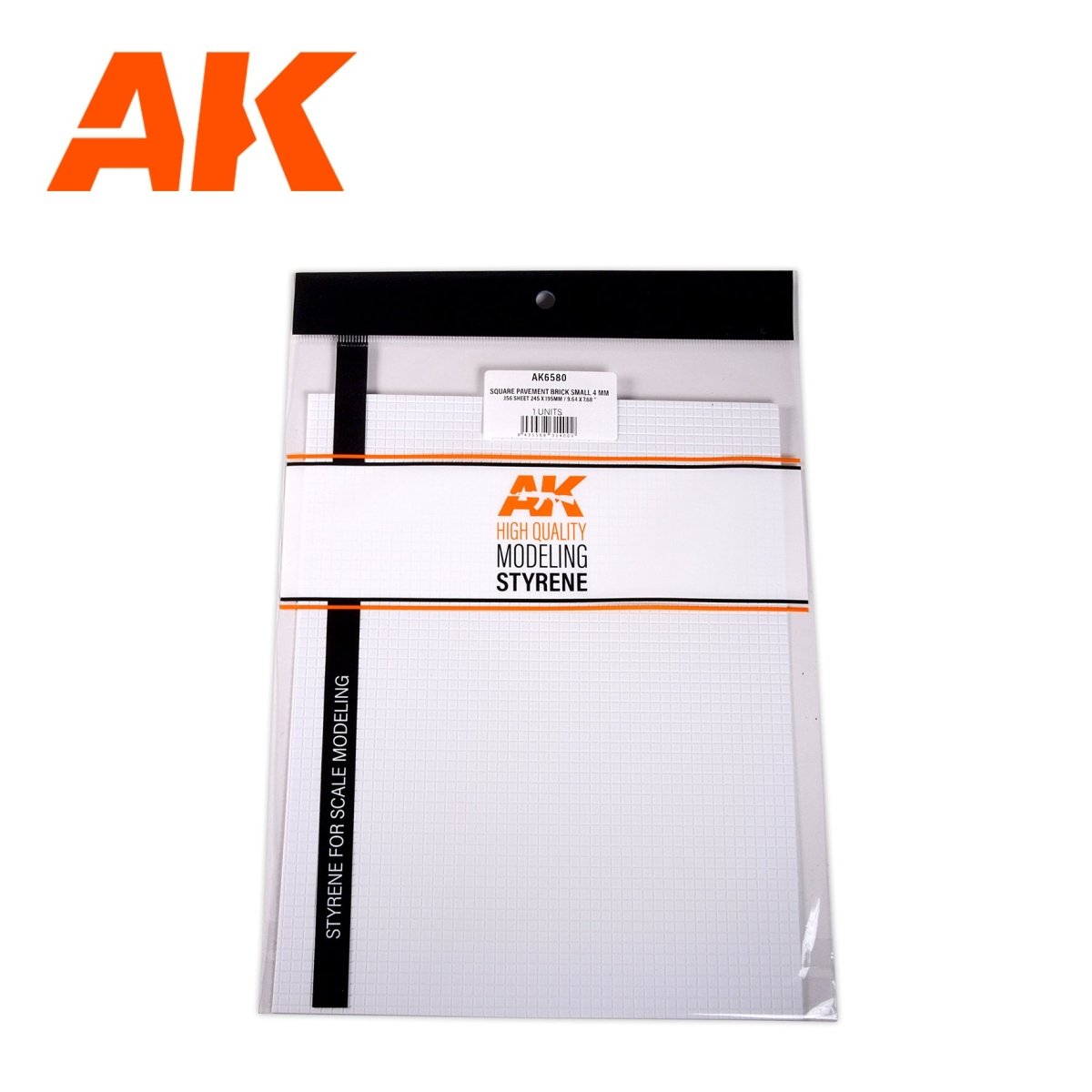AK Interactive - Square Pavement Brick Small 4mm/156 Sheet 245x195 (AK6580)