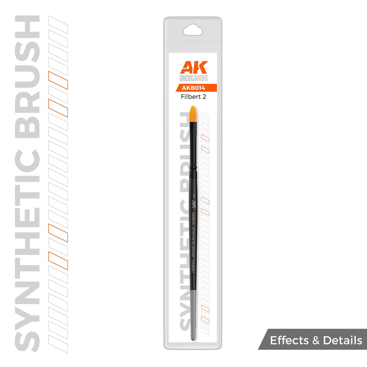 AK Interactive SYNTHETIC BRUSH - FILBERT 2 (AKB014)