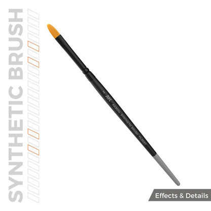 AK Interactive SYNTHETIC BRUSH - FILBERT 2 (AKB014)