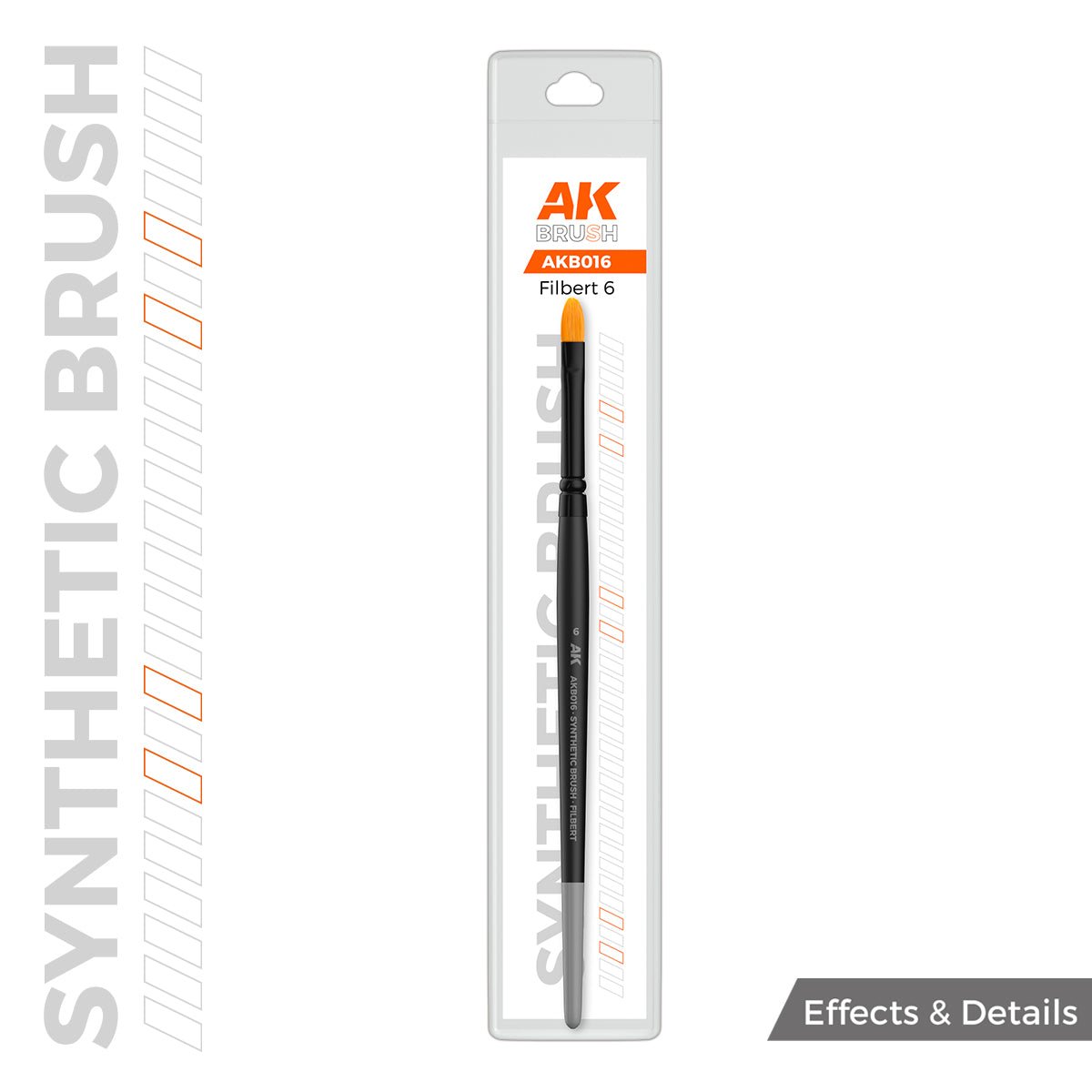 AK Interactive SYNTHETIC BRUSH - FILBERT 6 (AKB016)