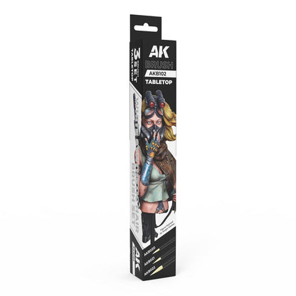 AK Interactive Tabletop Synthetic Brushes Set (3 Brushes) (AKB102)