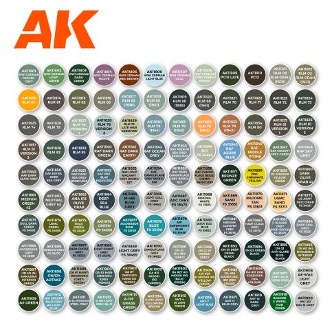 AK Interactive: the Best 120 Colors for Aircraft (AK11706)