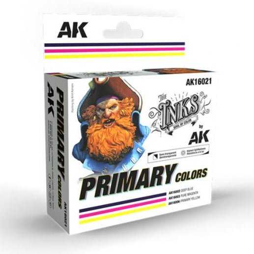 AK Interactive - the Inks - Primary Colors Set (AK16021)