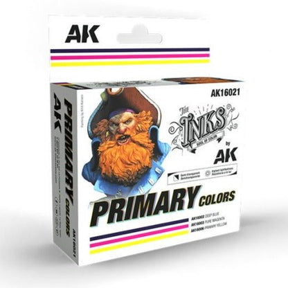 AK Interactive - the Inks - Primary Colors Set (AK16021)