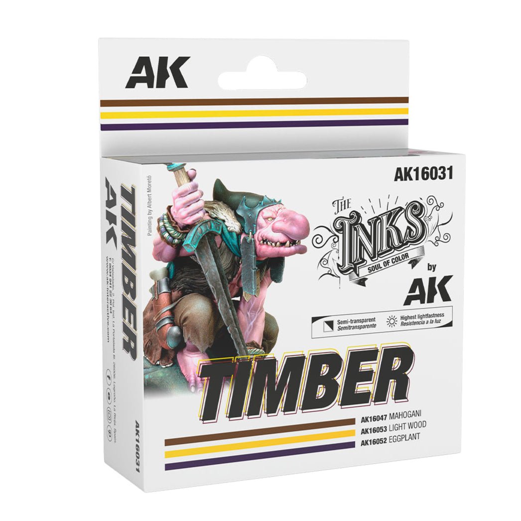 AK Interactive the Inks - Timber Colours Set (AK16031)