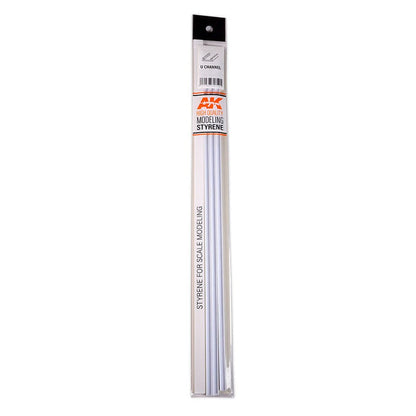 AK Interactive - U Channel 5mm Width X 350mm - Styrene Strip (AK6557)