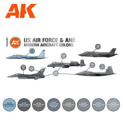 AK Interactive - US Air Force & Ang Modern Aircraft Colors Set 3G (AK11746)