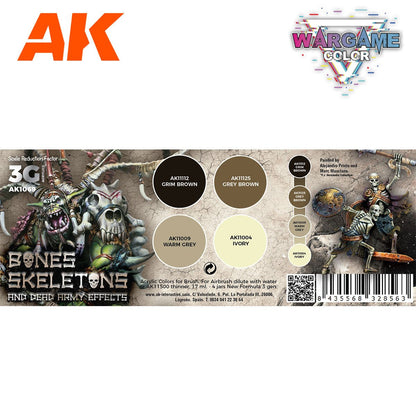 AK Interactive Wargame Color Set: Bones and Skeletons (AK1069)