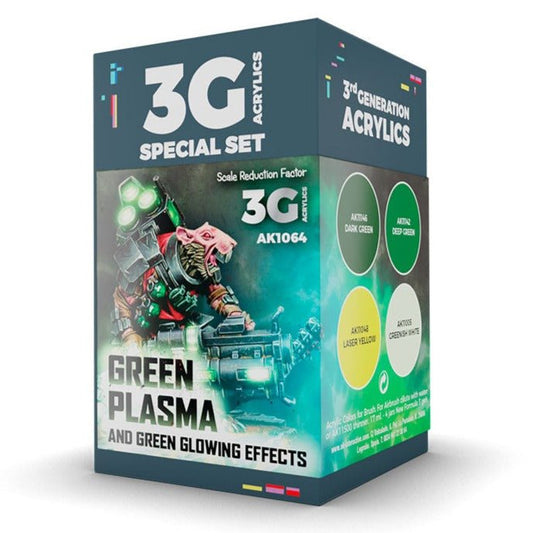 AK Interactive Wargame Color Set: Green Plasma & Glowing Effects (AK1064)