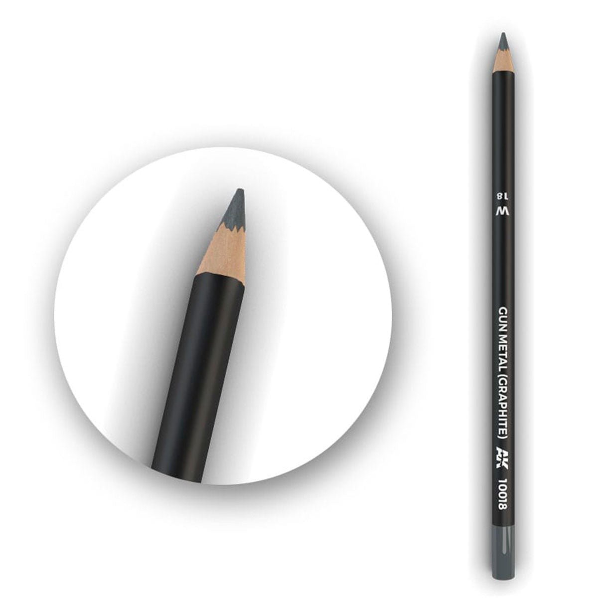 AK Interactive Watercolor Pencil Gun Metal (Graphite) (AK10018)