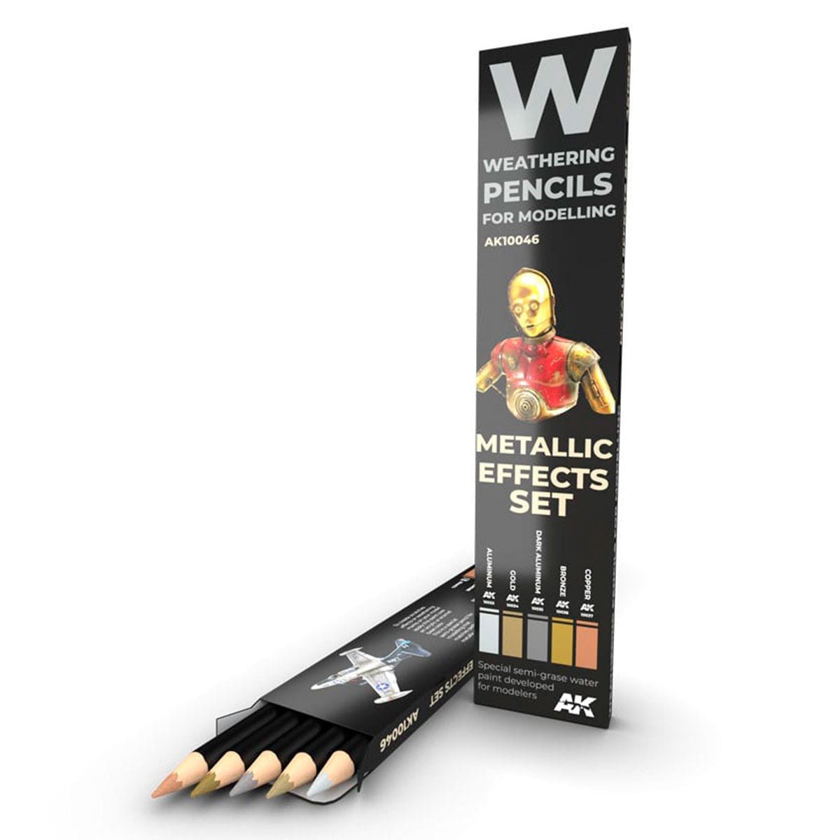 AK Interactive Watercolor Pencils Set - Metallics (AK10046)