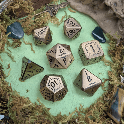 Arcana Gold Metal Core Dice Set