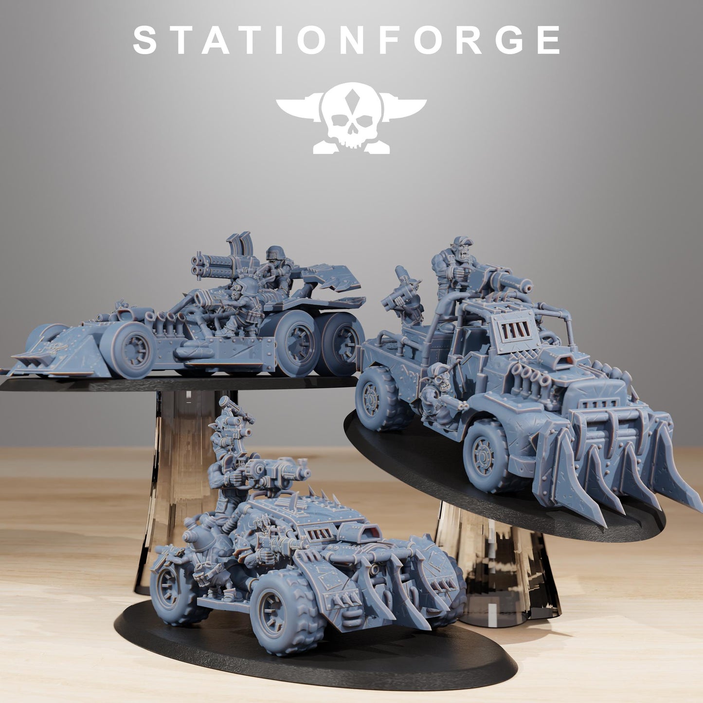 Station forge Orkaz Speedsters  Proxy minitures Tabletop RPG Wargaming 3 to choose from