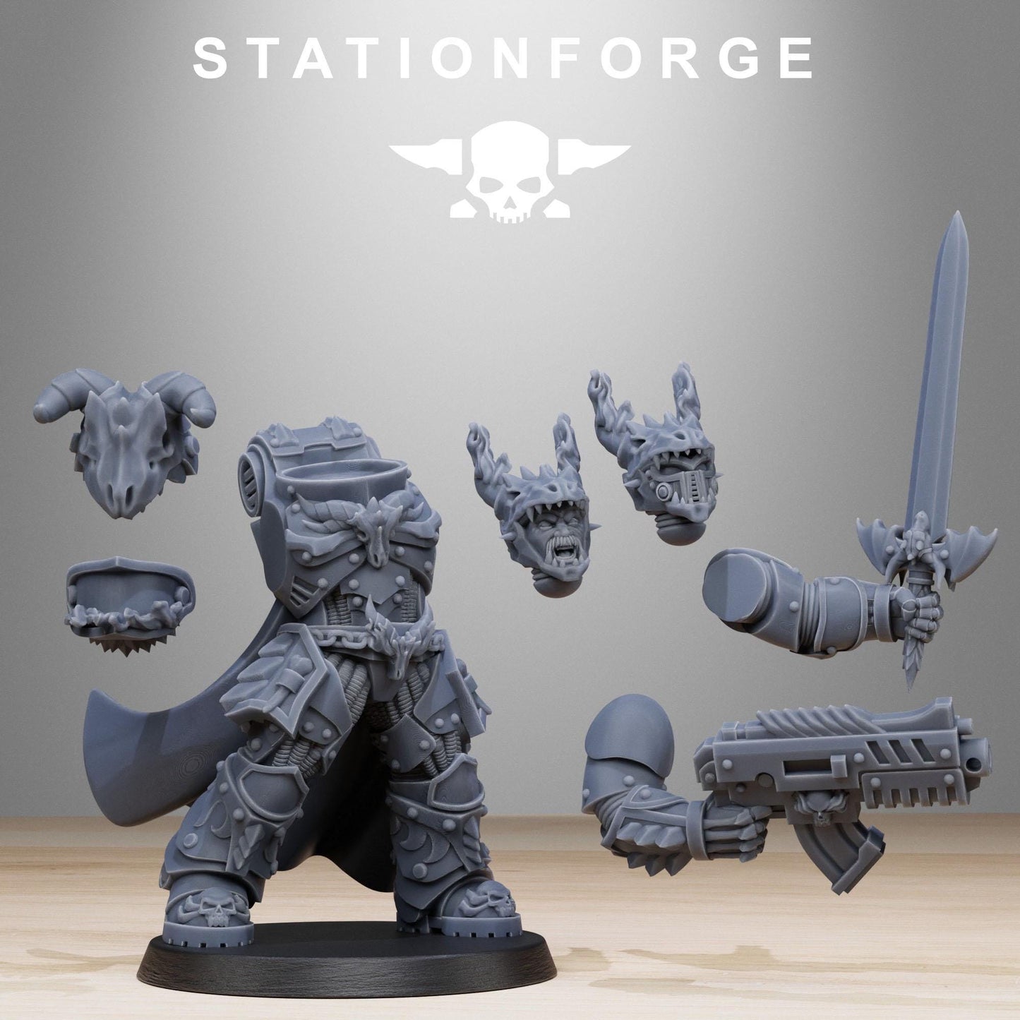 Station Forge Socratis Dragon Knight unit 3d printed proxie Wargames / Marines
