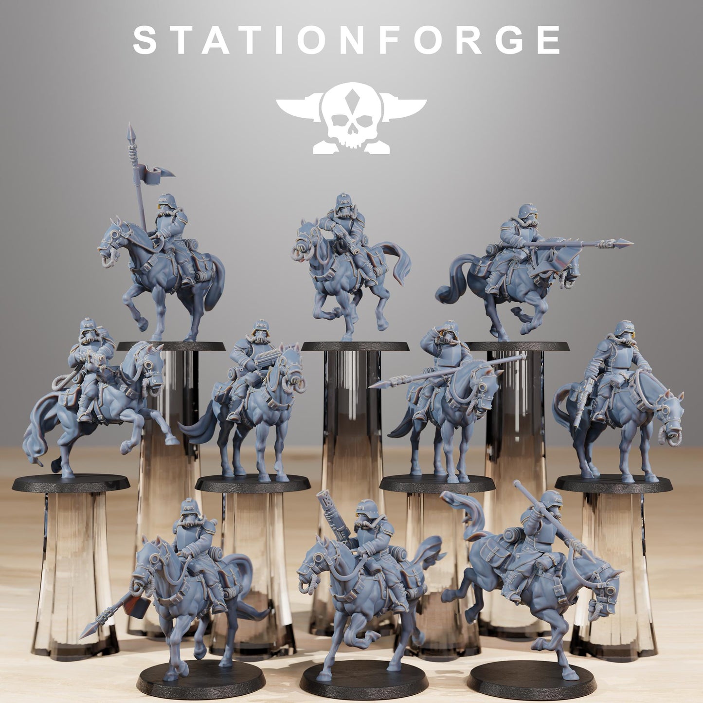 Station Forge GrimGuard Cavalry 3d printed proxie Wargames
