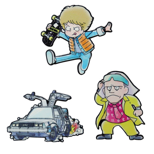 Back to the Future Limited Edition Japanese Style Triple Pin Badge Set
