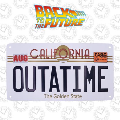 Back To The Future Replica Number Plate Tin Sign