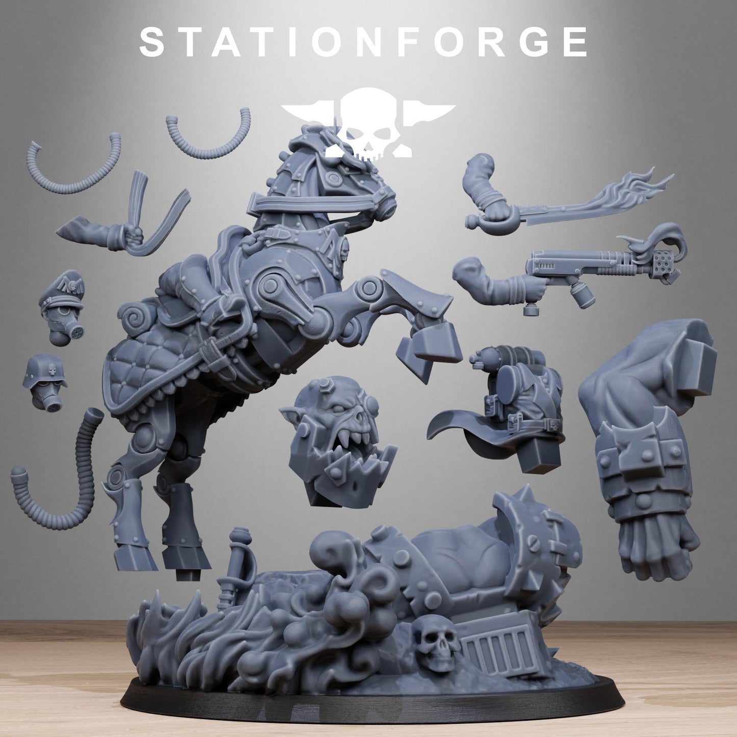 Station Forge GrimGuard Horseman 3d printed proxie Wargames