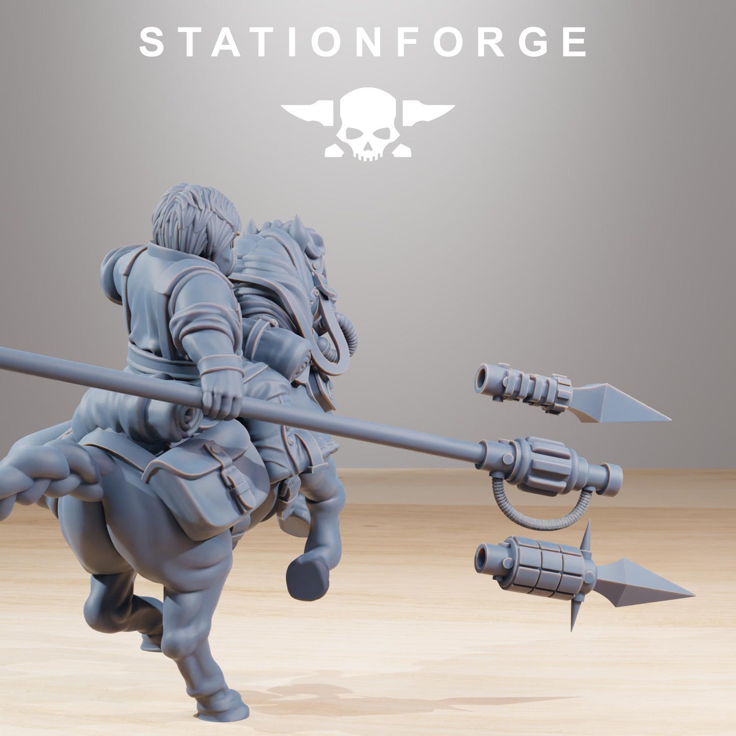 Station Forge GrimGuard Pony Riders 3d printed proxie Wargames